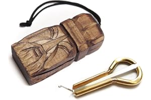Shamanicshop P.Potkin Guimbarde avec étui en bois de style sorcier, instrument de musique d'excellente qualité
