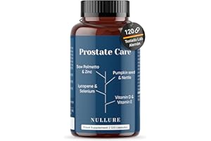 Nullure Complejo Prostata Capsulas | Saw Palmetto 320mg + Calabaza + Ortiga + Licopeno | Salud Prostática · Inflamada| Prostate Care |Vegano y Sin Aditivos| 120 cáps (2 meses)| Fabricado en España