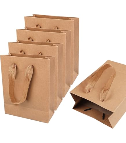 Brown Kraft Paper Bags With Twist Handles Party Gift Carrier Food - View #7