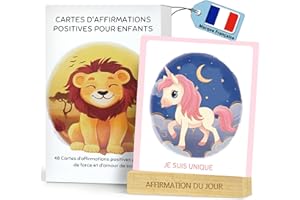 Sweetalgi 48 Cartes Positives pour Enfant - Développer la Confiance en soi et l'estime de soi - Emotions Enfant - Jeu des Emotions - Cartes Educatives-Cartes Affirmations -Cadeaux Enfants 4 5 6 Ans