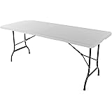 Klapptisch 180 x 75 x 74cm weiß Partytisch Gartentisch klappbar Campingtisch bis 170 kg stabil robust wetterfest 13 kg Trageg