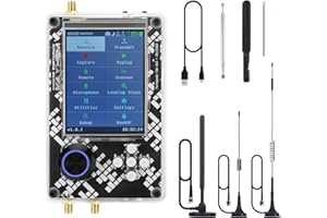 Hamgeek HackRF One R9 V2.0.0 - Radio SDR y PortaPackH2M (incluye 5 antenas y cable USB, carcasa de plástico)