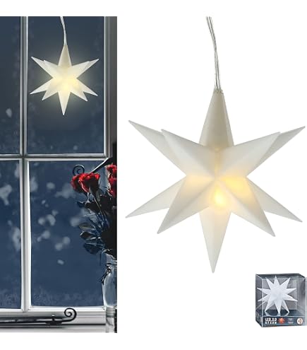 Produktbild von Goobay 64788 LED Weihnachtsstern 3D 56 Cm/Stern Mit 18 Zacken Und Timer/Weihnachtsdeko/LED