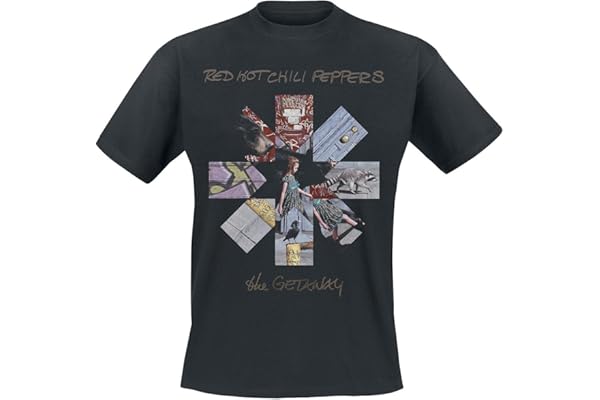 Red Hot Chili Peppers T-Shirt Getaway Album Asterisk Officiel pour Homme Noir