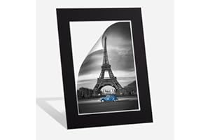 Bildershop-24 Passepartout con diversi intarsi in molte misure e colori, dimensioni esterne: 40x50cm - per le dimensioni dell'immagine 30x40cm, nero