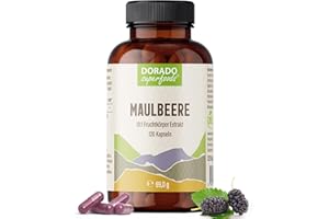 ‎DORADO SUPERFOODS Maulbeere Kapseln – 950 mg Extrakt täglich (10:1, entspricht 9.500 mg Rohfrucht) – 120 Stück (2-Monatsvorrat) – vegan & frei von Zusätzen | Dorado Superfoods®