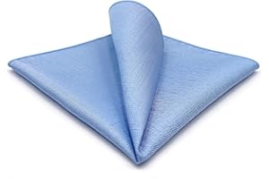 S&W SHLAX&WING Shlax&Wing Baby Blue Solid Color Mens Necktie Tie Set Business Wedding