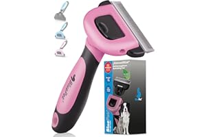 BluePet brosse pour chats & chiens à poils courts | Elimine 90% des Poils | élimination du sous-poil