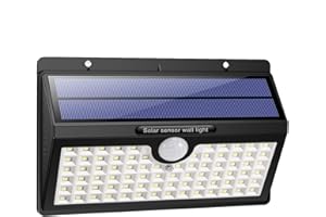 Solar Lights Outdoor, HETP Upgraded 78 LED Solar Motion Sensor Security Lights 2000 mAh Solar Powered Lights Waterproof Wireless Wall Lights Solar Lamps with 3 Intelligent Modes for Outside(1 Pack)