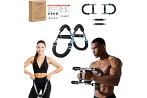 LOCFIRUF Twister Armtrainer, U-förmig – Verstellbares Brust & Arm Trainingsgerät (30–50 kg / 70–110 lb) mit tragbarem & abnehmbarem Federwiderstand,Power Twister Stange, Fitnessgeräte für Zuhause, Büro & Reise