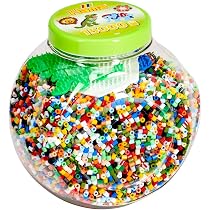Sachet 1000 perles plastique Midi olive - Hama -Les jouets en bois