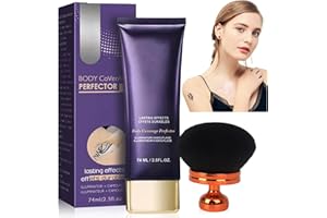 Dandin All Over Complexion Perfector mit Pinsel, Body Coverage Perfector für Bein, Tattoo Abdeckung Wasserfest, Bein Make up Wasserfest mit Make-up-Pinsel