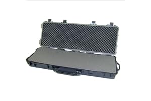 BUZE-ONLINEVERSAND BUZE Waffenkoffer Gewehrkoffer 58 Liter mit Schaum Innenmaße 1282x343x133 mm Outdoor Wasserdicht Munition Jagdkoffer Pistolenkoffer Koffer Gewehrkoffer lang 3 Schaumstoffeinlagen