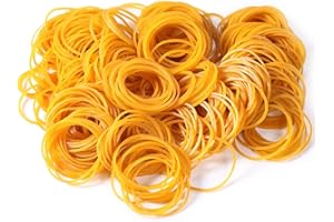 LONELY HIGH HEELS 500 szt. gumek gumki teczka na dokumenty, elastyczne gumki, stacjonarne, grube, mocne, elastyczne taśmy do szkoły, domu, materiały biurowe, przemysłowe, rękodzieło, DIY, rozmiar 38, żółty