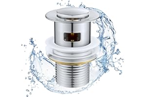 Ainiv Zestaw Odpływowy do Umywalki z Przelewem - Uniwersalny Zawór POP UP (Mała Pokrywa 36 mm)