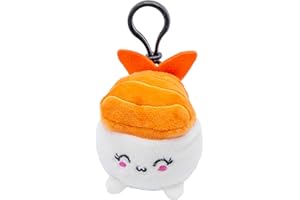 Joytoy - Sushi Plushi Nigiri avec crevette (brodé) en Peluche Clip on 7 cm