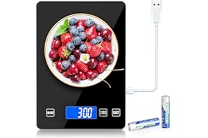 NIWOHOM Waga kuchenna z wyświetlaczem LCD (Black)