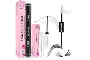 ‎CEVILLAE Wimpern Extensions Kleber, Cevillae Lash Extension Glue Lash Bond Seal für DIY Wimpern Einzeln, Starker Halt 72Stunden Nicht Reizend Wimpernkleber für Wimpernverlängerun mit Entferner (A1)
