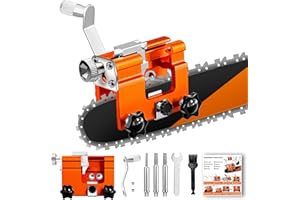 SULIAO Chainsaw Sharpener Jig, Hand Cranked Chainsaw Chain Sharpening Kit, Portable Fast Crank Chainsaw Sharpener Tool for 4"-22" Chain, DIY Lumberjack, Garden Worker