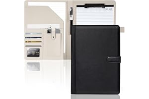 INYEEXUP Klemmbrett A4 mit Deckel - Hochwertige Schreibmappe, Multifunktionale Konferenzmappe aus Leder - Magnetverschluss, Wasserdicht - Perfekte Business Mappe für Büro