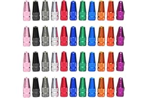 CQQNIU 44 Pieces Bicycle Tire Valve, Valve Dust Cover, Tire Accessories, Aluminum Tire Valve Cover