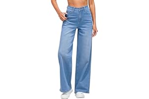 Vetinee Women's Baggy Jeans Wide Leg High Waisted Stretch Jeans