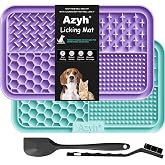 Azyh Lote de 2 alfombrillas para lamer para perros y gatos - Alimentación lenta - Para perros grandes y cachorros - Alivio de