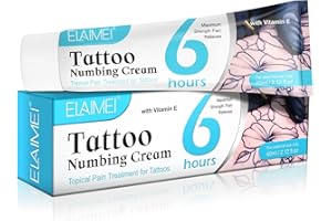 VALLEYLUX Creme anesthesiante tatouage 60ml, creme tatouage crème anesthésiante tatouage pour tatouage, épilation, piercing, 6-8 heures tattoo numbing cream, crème engourdissante pour tatouages