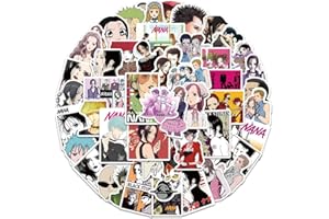 TACOMEXI Anime NANA zestaw 50 naklejek na butelki z wodą, laptop, deskorolkę, notebook, prezent dla dorosłych, dzieci, nastolatków