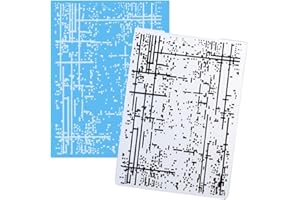 CRASPIRE Irregular Stripe Dots Embossing Folder Plastic Background Vintage Template Stencils for Card Making Tool DIY Handmade Scrapbooking Paper Craft Album Stamps