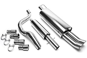 TA Technix Edelstahlanlage 2x76mm DTM Audi A3/Seat Leon/VW Golf IV