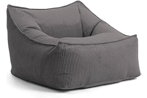 mokebo Sitzsack Sessel aus Cord 'Der Lümmel', XXL Sitzsack, Cordsessel oder Sitzsessel für Wohnzimmer und Wintergarten, auch als Riesensitzsack in 83x73x60 (BxHxT in cm) in Anthrazit