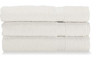 Gabel Asciugamani Viso, Spugna di Puro Cotone Idrofilo, 60 x 100 cm, Bianco, Set da 3 Pezzi, Large