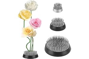 Milifox 3 Paquete de Pin Arreglo Floral,Acero Inoxidable Ikebana Kenza,Bases de Arreglo Floral Para La DecoracióN Casera de Los Arreglos de La Planta Del Florero 2.3cm 3.4cm 6cm