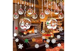 TUIBEIDAMAI Natale Vetrofanie Addobbi,Decorazione Babbo Natale Vetrina Wallpaper Adesivi,Decorazione Vetrina Wallpaper Adesivi,Natale Vetrofanie Rimovibile,Natale Adesivi vetrina
