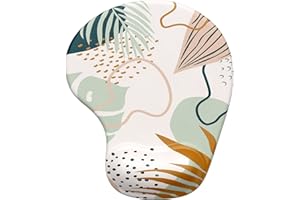 Hsurbtra Tapis de Souris, Ergonomique Tapis de Souris Gamer avec Repose Poignet en Gel, Portable, Parfait pour Ordinateur, Bureau, Travail, Tache