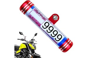 Eoixuqba Tubo portadocumentos para motocicleta, tubo de registro para motocicleta - Soporte de registro de remolque impermeable - Marco cilíndrico seguro del soporte del disco de impuestos impermeable