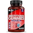 Chewable Vegan Multivitamin Gummies - Non Sugar Coated, Gluten Free, Non-GMO Multivitamins for Men and Woman - Fortified with Vitamins C A D E B Biotin, Folate, & Zinc
