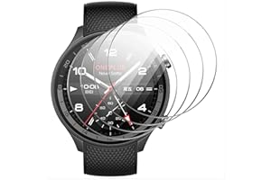 GIOPUEY Folia ochronna na ekran do OnePlus Watch 2R, [4 opakowania] folia ochronna ze szkła hartowanego, ochrona przed pęcherzykami, odporna na zużycie, przezroczysta