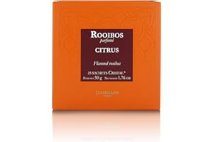 PASTICCERIA PASSERINI DAL 1919 Dammann Rooibos Citrus - Té de rooibos con cítricos, sin teína, 25 bolsitas - Dammann Frères