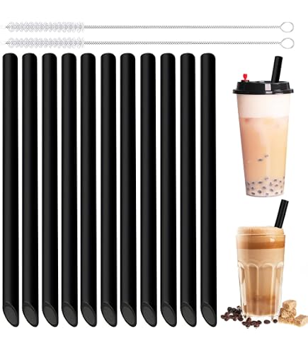 PAPSTAR Bubble Tea 88024 Lot de 200 pailles en papier 12 mm 20 cm Couleurs assorties