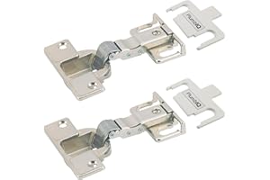 PLUMB IQ Hettich ET58272134 Lot de 2 charnières de porte de réfrigérateur/congélateur avec 2 entretoises de charnière – Coupe de 35 mm, profondeur de 12,8 mm – Kit de montage de porte pour appareils de cuisine