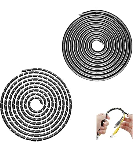 Produktbild von Spiralkabelhülse 5 M – 8 Mm Durchmesser, Flexibler Kabelorganizer, Verhindert Verheddern, In Schwarz (oder Mehreren Farben)