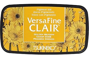 Tsukineko Golden Meadow Versafine Clair-Tampone d'inchiostro, Materiale Sintetico, Giallo, 5, 6 x 9, 7 x 2, 3 cm