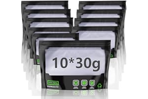 xiaoxianxian Lot de 10 Sacs de Rangement Réutilisables, Pochon Weed pour 30 g, Pochon Plastique avec Contrôle de l’Humidité (58–62 %) pour le Stockage, la Fermentation et la Conservation des Herbes