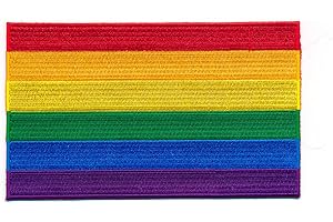 HEGIBAER 60 x 35 mm Regenbogen Flagge LGBT Pride Flag Patch Aufnäher Aufbügler 1035 B