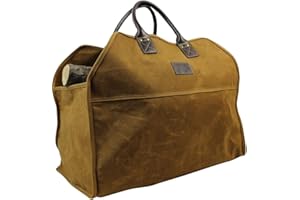 INNO STAGE Canvas-Tasche, langlebig, Holz, Tasche und Zubehör für Kamin, Ofen, extra groß, Brennholz mit Griffen für Camping