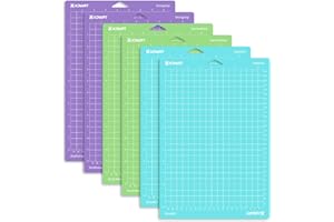 XINART Cutting Mat for Cricut Joy Xtra 21.6 cm x 30.5 cm, 8.5 x 12 Inch Variety Handle Accessories for Cricut Cards, Paper, Vinyl Film, Plotter Cutting Edge with Grid, Flexible and Durable (Pack of 6)