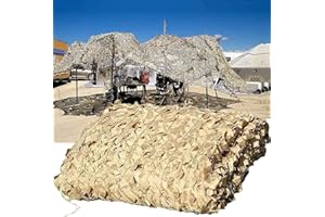 MANUKS Beige Tarnnetz, Wasserdicht Reißfest Camouflage Net, Bundeswehr Schattierungsnetz, 2X4m 3X3m 2X6m 3X4m 3X5m 2X8m 4X4m 3X6m 4X5m 4X6m 6X6m 6X8m für Balkon Garten Dekoration (4X4m)