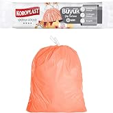 Koroplast Ekstra G&uuml;&ccedil;l&uuml; Orkide Kokulu Orta Boy B&uuml;zg&uuml;l&uuml; &Ccedil;&ouml;p Torbası 15'li 55x57 cm, Kolay Bağlanır Kokulu B&uuml;zg&uuml;l&uuml; Orta Boy &Ccedil;&ouml;p 